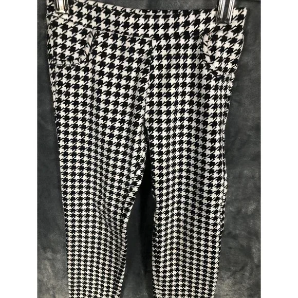 Old Navy Girls Black And White Dog Tooth Stretch Pants Size 5 Toddler - Picture 6 of 7